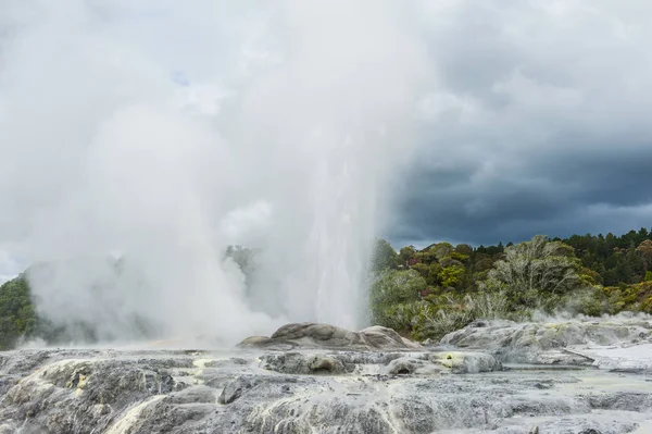 Pohutu and Prince of Wales geysers — Stock Photo, Image