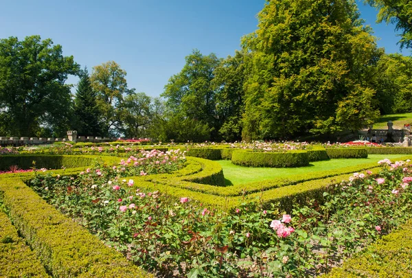 Прекрасний сад в Чеській Республіці — стокове фото