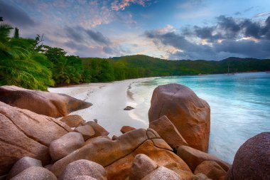 Anse Lazio in the Seychelles clipart
