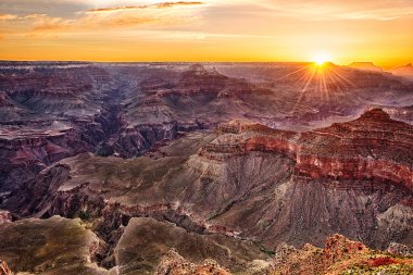 Grand Canyon at dusk clipart