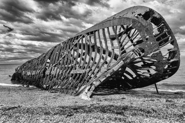 Ship wreck from 19th century in Chile