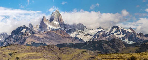 Панорама Fitz Roy Піку Національному Парку Лос Ґласіарес Аргентина — стокове фото