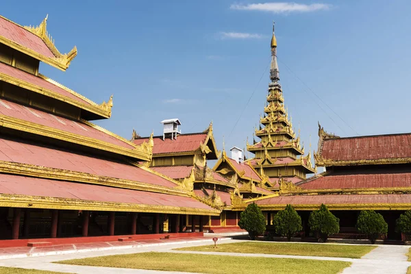 Palácio Mandalay em Myanmar — Fotografia de Stock
