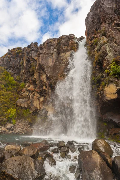 Taranaki Vízesés Tongariro Nemzeti Parkban Zéland — Stock Fotó