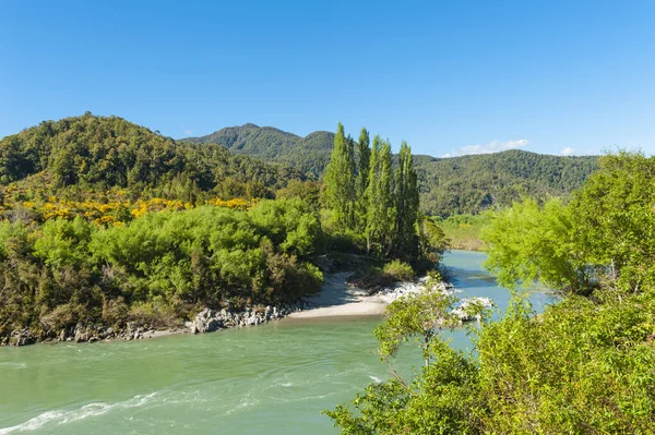 Hermosas Curvas Del Río Buller Nueva Zelanda —  Fotos de Stock