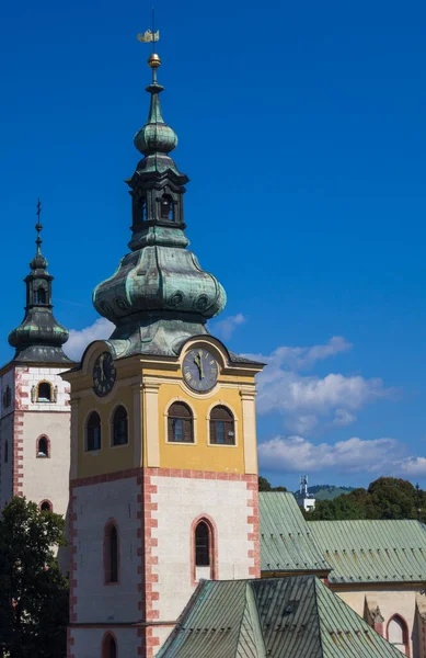 Slovakya 'nın Banska Bystrica kentindeki kale kulesi