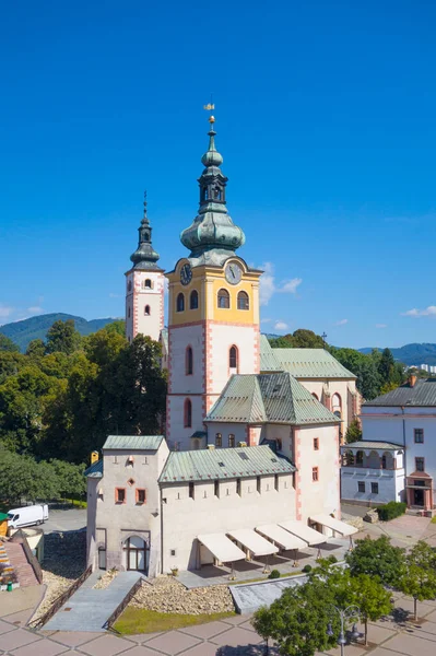 斯洛伐克Banska Bystrica镇城堡塔 — 图库照片