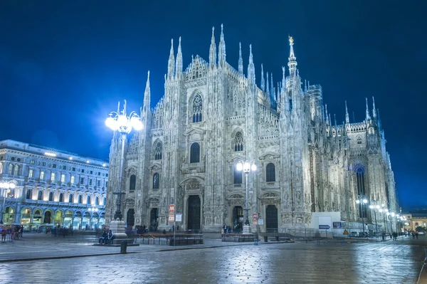 Célèbre Cathédrale Milan Est Cinquième Grande Cathédrale Monde Photo Prise — Photo