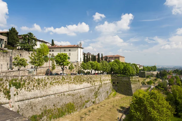 Pohled Dolní Město Citta Bassa Bergamo Krásné Starobylé Město Lombardii — Stock fotografie