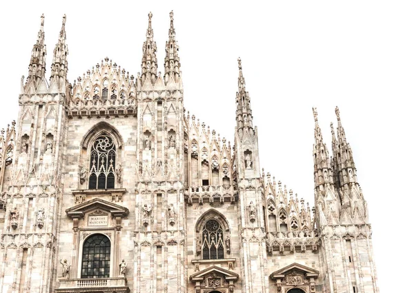 Известный Миланский Собор Является Пятым Величине Собором Мире Мбаппе Белом — стоковое фото