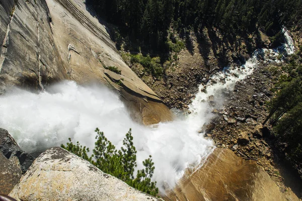 Belle Chute Nevada Haut Cascade Est Situé Sur Rivière Merced — Photo