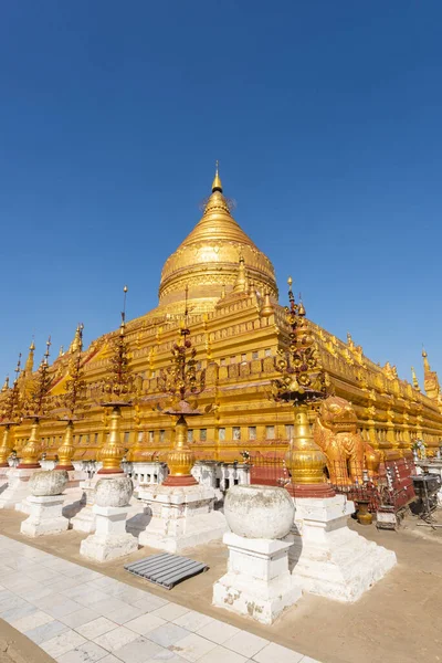 Pagode Shwezigon Est Une Des Anciennes Pagodes Bouddhistes Sacrées Myanmar — Photo