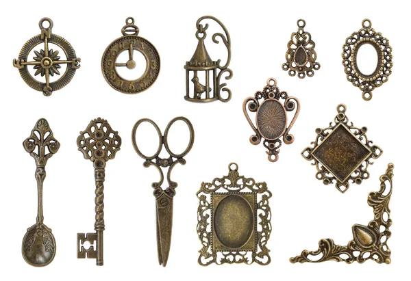 Vintage metal çerçeveler ve öğeleri