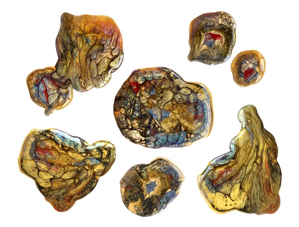 Renkli sıvı soyut kompozisyon