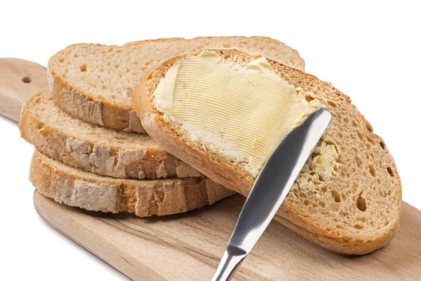 Pan y mantequilla Imágenes de stock libres de derechos