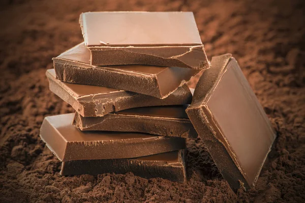 積み上げチョコレートバー — ストック写真