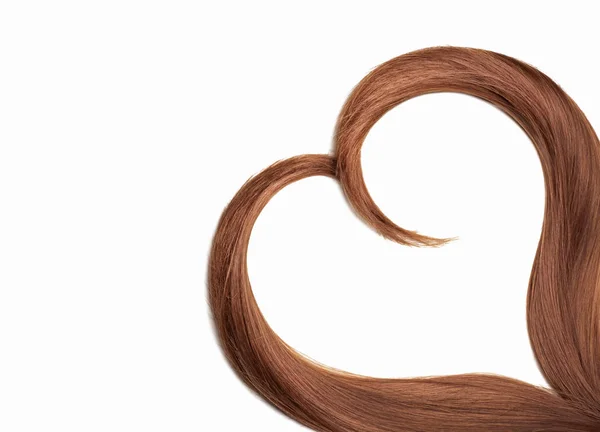 Rude włosy w kształcie serca — Zdjęcie stockowe
