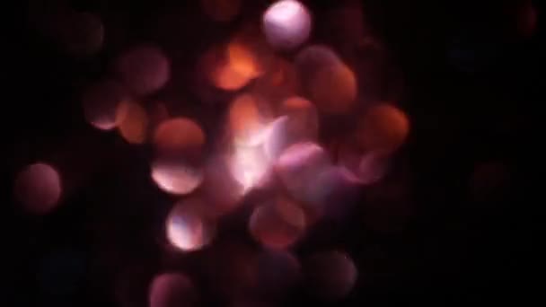 Abstrakte Bewegung Weihnachtsbeleuchtung Bokeh Hintergrund — Stockvideo
