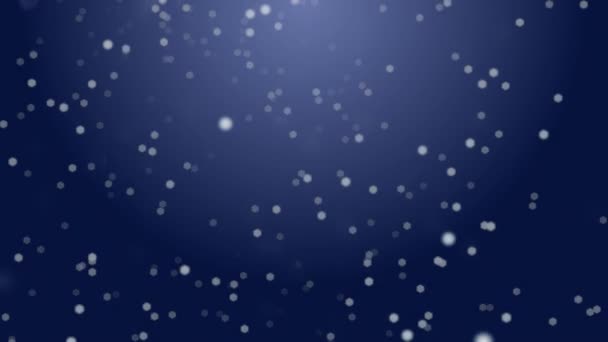 柔软的雪花飘落在蓝色的背景上 美好的圣诞气氛 — 图库视频影像