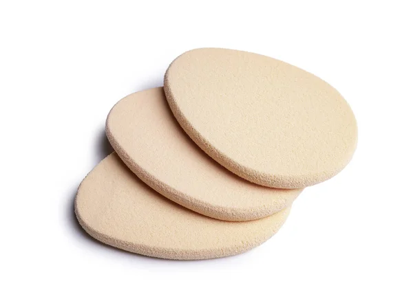 Make-up sponges on white background — 스톡 사진