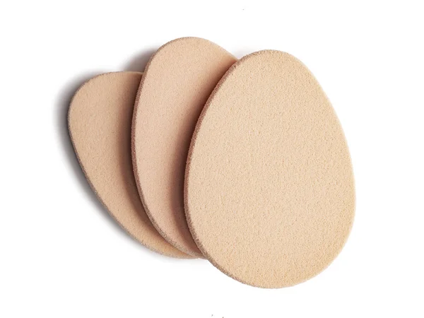 Make-up sponges on white background — 스톡 사진