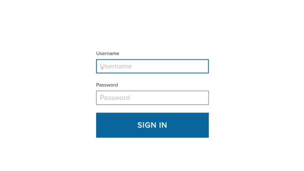 具有用户名和密码登录的网站的计算机屏幕 — 图库视频影像