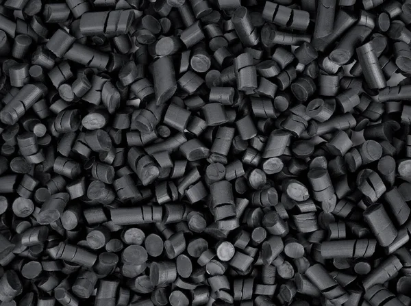 Black Rubber Granules Background — Stock Photo, Image