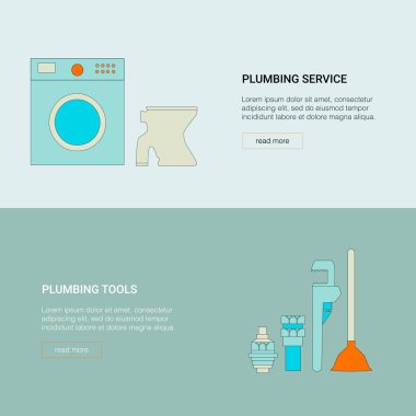  Sıhhi tesisat hizmetleri ve araçları web afiş