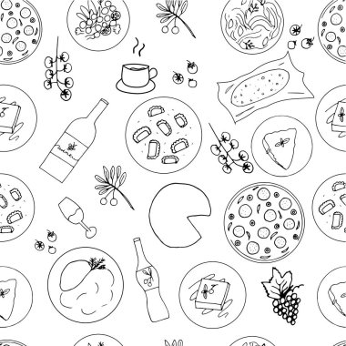 İtalyan gıda el Seamless Modeli çekilmiş