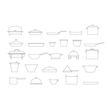 Mutfak yemekleri vektör simgesi belirlendi