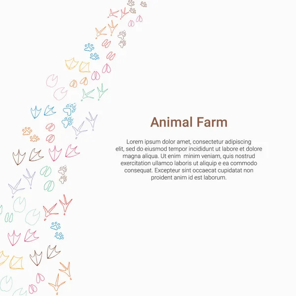动物农场动物走步的理念 — 图库矢量图片