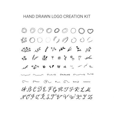 Düğün logo oluşturma kiti. 