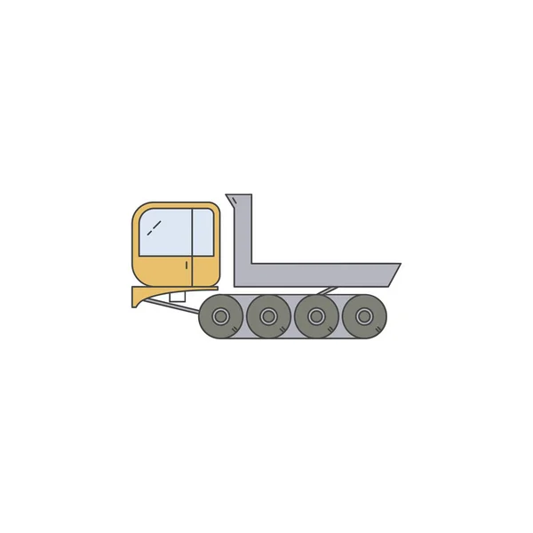 Camion dumper ligne vectorielle icône — Image vectorielle