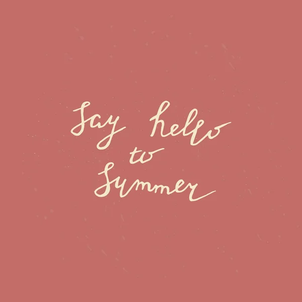 Dis bonjour à l'été . — Image vectorielle