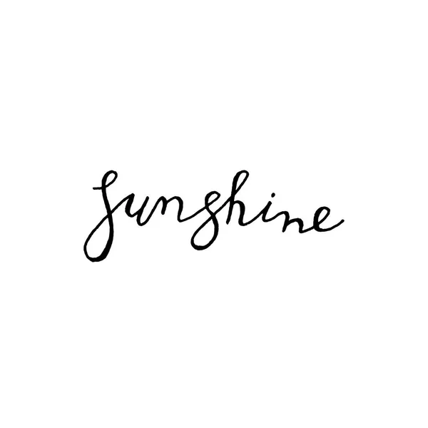Lettrage Sunshine sur fond blanc . — Image vectorielle