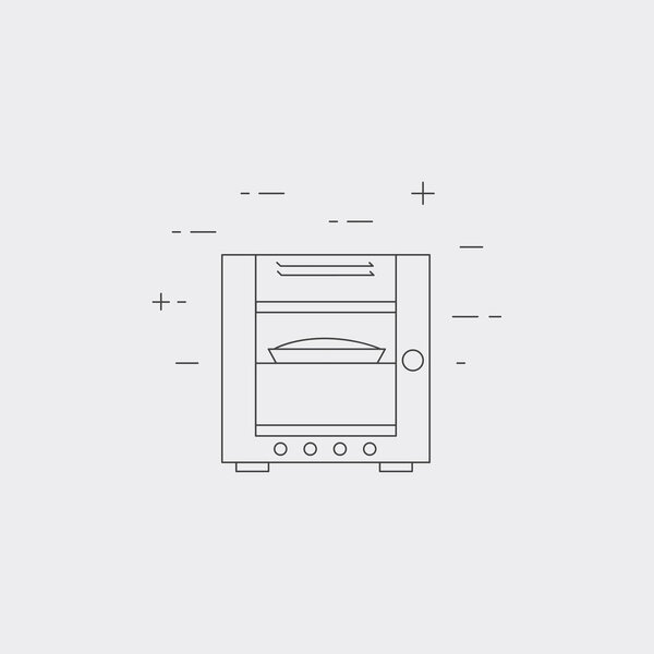 Combi oven steamer line icon.