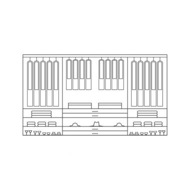 Yüksek teknoloji tarzı minimalist gardırop. 