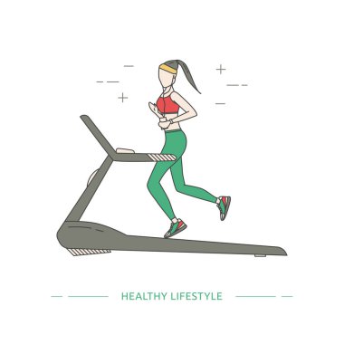 Sağlıklı yaşam tarzı tasarım konsepti.