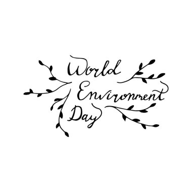 Dünya Çevre Günü el yazı. 