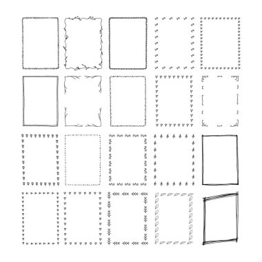 Çizilen dikdörtgen çerçeve el.