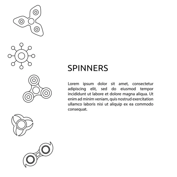 Fidget Spinner Designkonzept. Beliebtes Spielzeug zum Stressabbau. — Stockvektor