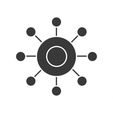  İzole siyah spinner simgesi. 