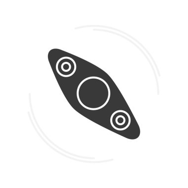  İzole siyah spinner simgesi. 