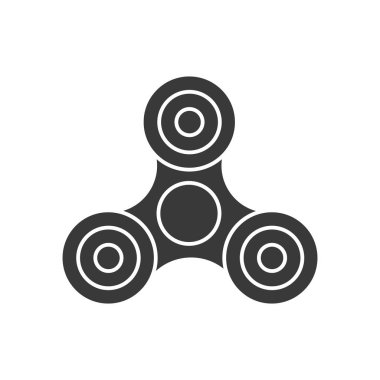  İzole siyah spinner simgesi. 