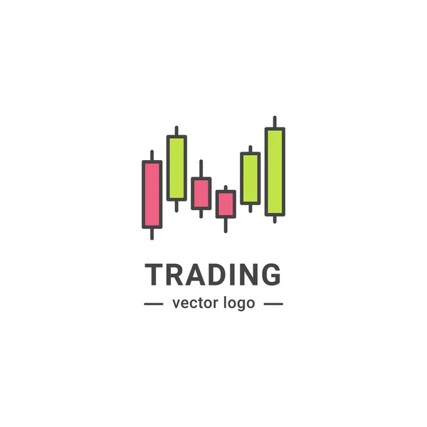 Trading grafische vector icon set. — Stockvector