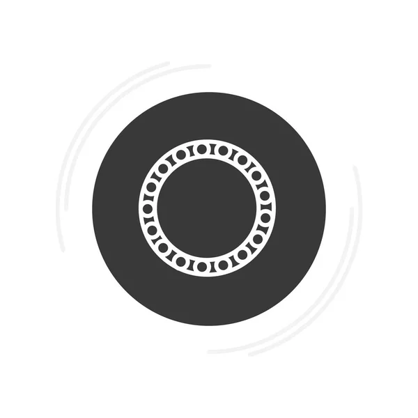 Icono de spinner negro aislado . — Vector de stock