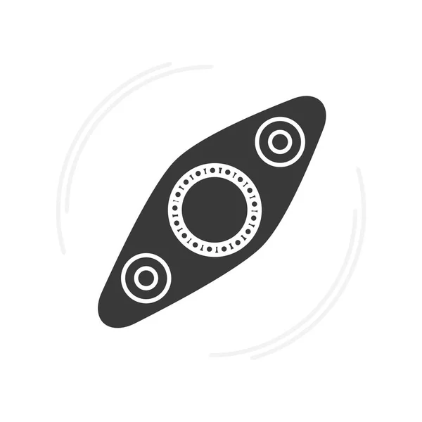 Icono de spinner negro aislado . — Vector de stock