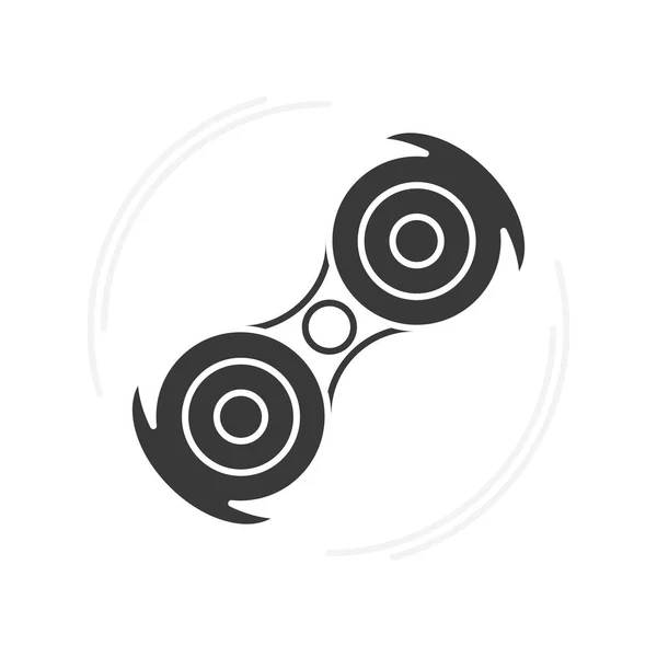 Icono de spinner negro aislado . — Vector de stock