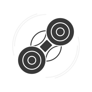  İzole siyah spinner simgesi. 