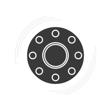  İzole siyah spinner simgesi. 